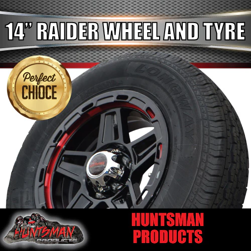 14" Trailer Caravan Raider Alloy Rim & 185R14C Tyre suits Ford. 185 14 - Image 3