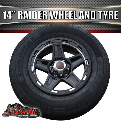14" Trailer Caravan Raider Alloy Mag &195R14C Tyre. suits Ford. 195 14 - Image 5