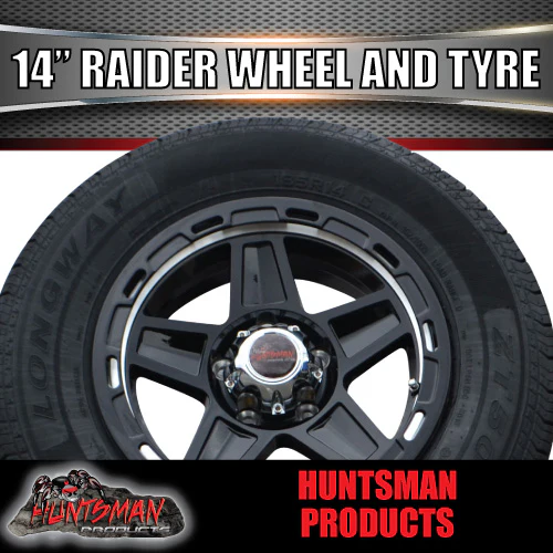 14" Trailer Caravan Raider Mag & 185R14C Tyre suits Ford. 185 14 - Image 2