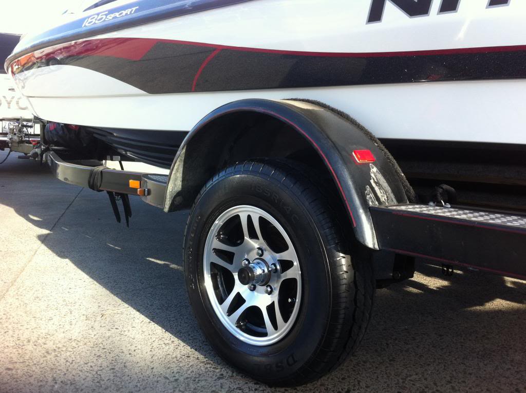 14" Trailer Caravan Rocket Alloy Wheel & 185R14C Tyre suits Ford pattern. 185 14 - Image 7