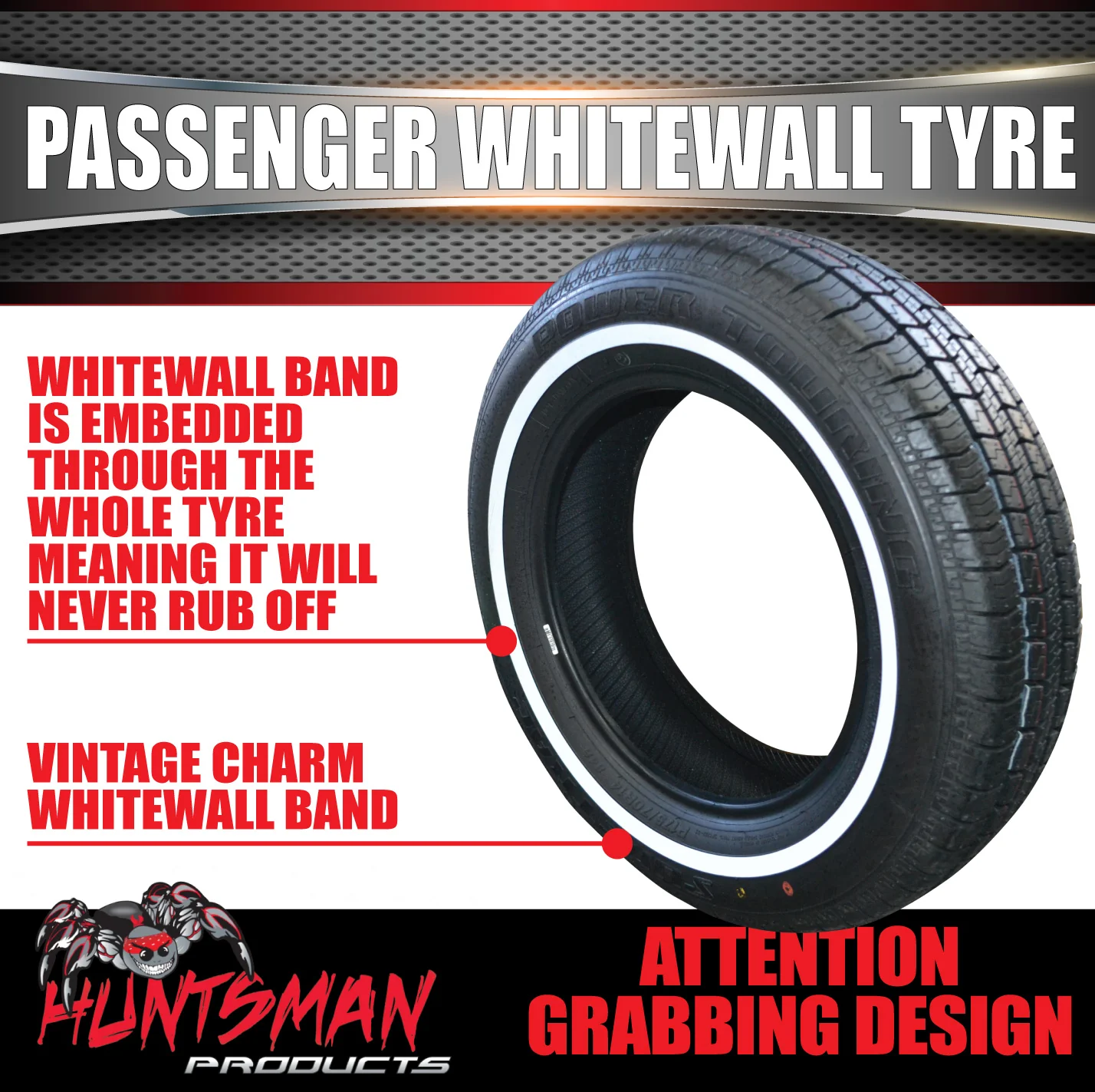 14" Whitewall 175/70R14 Suretrac Tyre 17mm White Line. 84S.  175 70 14 - Image 4