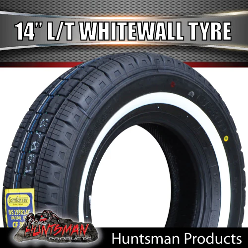 195R14C 106/104R Comforser CF300 14" Commercial Whitewall Tyre. 25mm White Line 195 14 - Image 5
