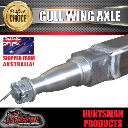 1400Kg Natura Finish Bare Gullwing Boat Trailer Axle - Image 4
