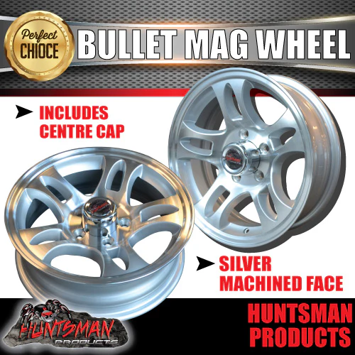 14x5.5 Bullet Caravan Trailer Alloy Mag Wheel: Ford pattern - Image 5