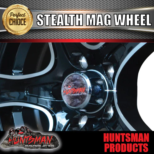 14X5.5 Trailer Caravan HT Holden Stealth Alloy Mag Wheel - Image 4