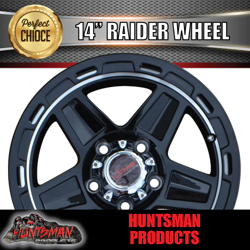 14x5.5" Ford Stud Raider Silver Ring Mag Wheel Rim for Caravan Boat Jetski Trailer - Image 3