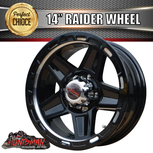 14x5.5" Ford Stud Raider Silver Ring Mag Wheel Rim for Caravan Boat Jetski Trailer - Image 5