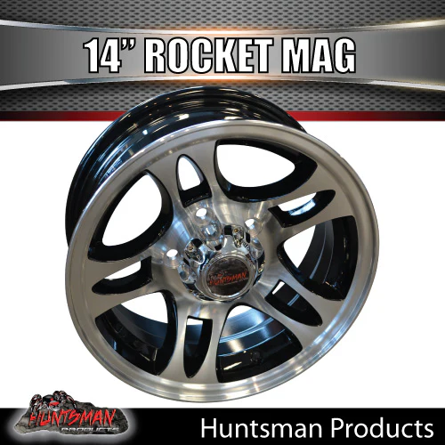14X5.5 Trailer Caravan Rocket Alloy Mag Wheel: suits HQ Holden pattern - Image 5