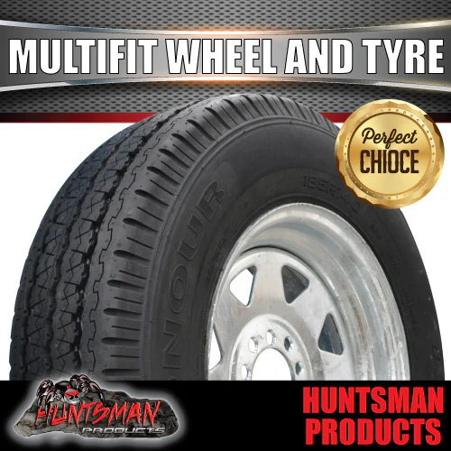 14x6 Boat Trailer Galvanised multi fit Rim & 185R14C Tyre: suits Ht/Ford. 185 14 - Image 3