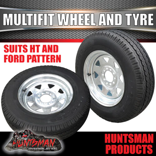 14x6 Boat Trailer Galvanised multi fit Rim & 185R14C Tyre: suits Ht/Ford. 185 14 - Image 4