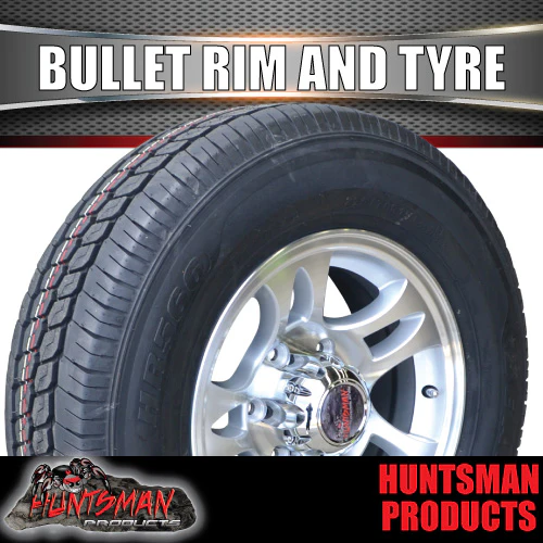 15" Trailer Caravan 6 Stud Landcruiser Pattern Bullet Mag Wheel & 195R15C Tyre. 195 15 - Image 5