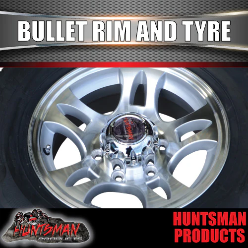15" Trailer Caravan 6 Stud Landcruiser Pattern Bullet Mag Wheel & 195R15C Tyre. 195 15 - Image 6
