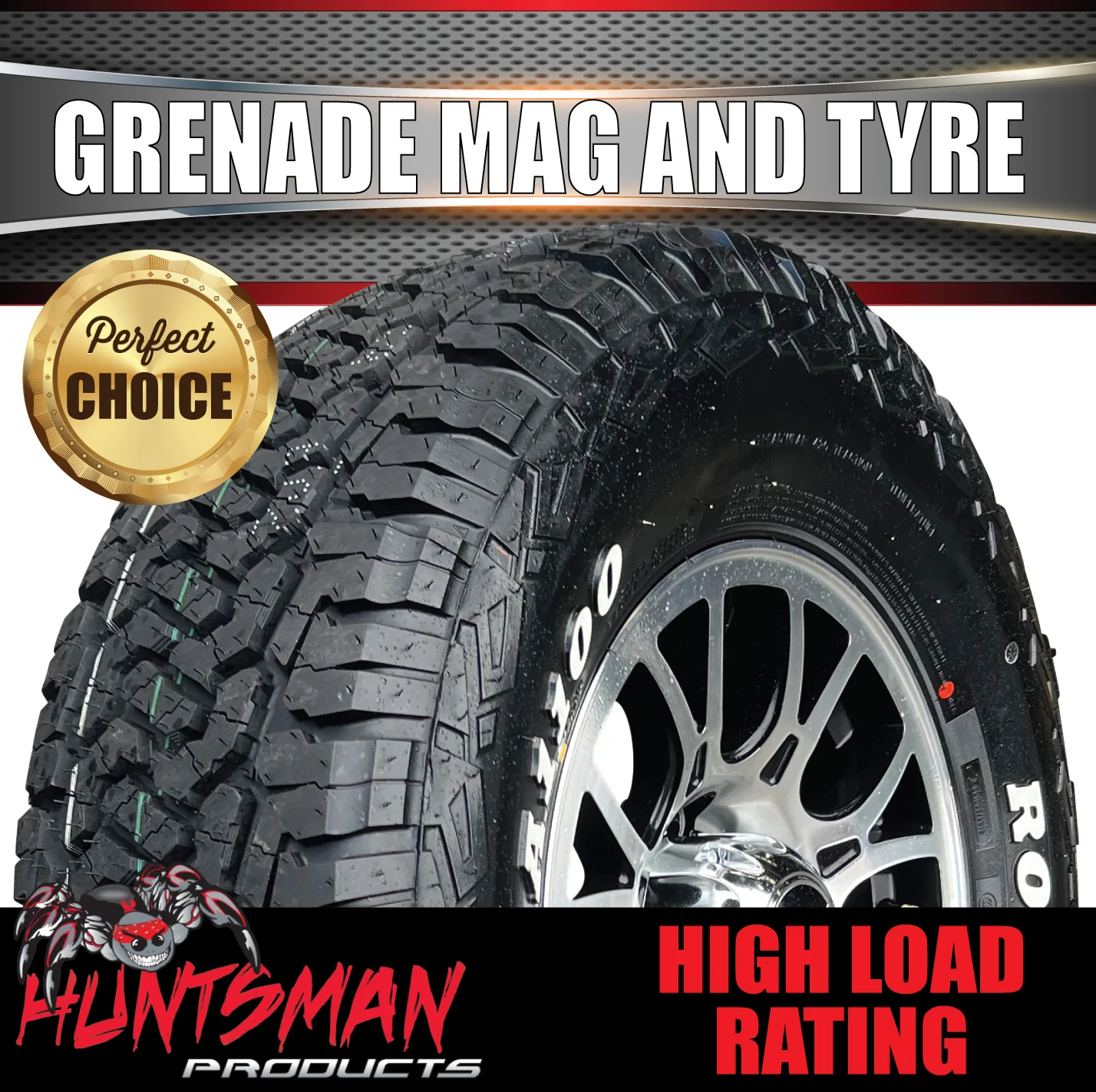 15" 6 Stud Grenade Caravan Trailer Alloy Wheel Rim & 235/75R15 Roadcruza RA1100 All Terrain Tyre 235 75 15 - Image 5