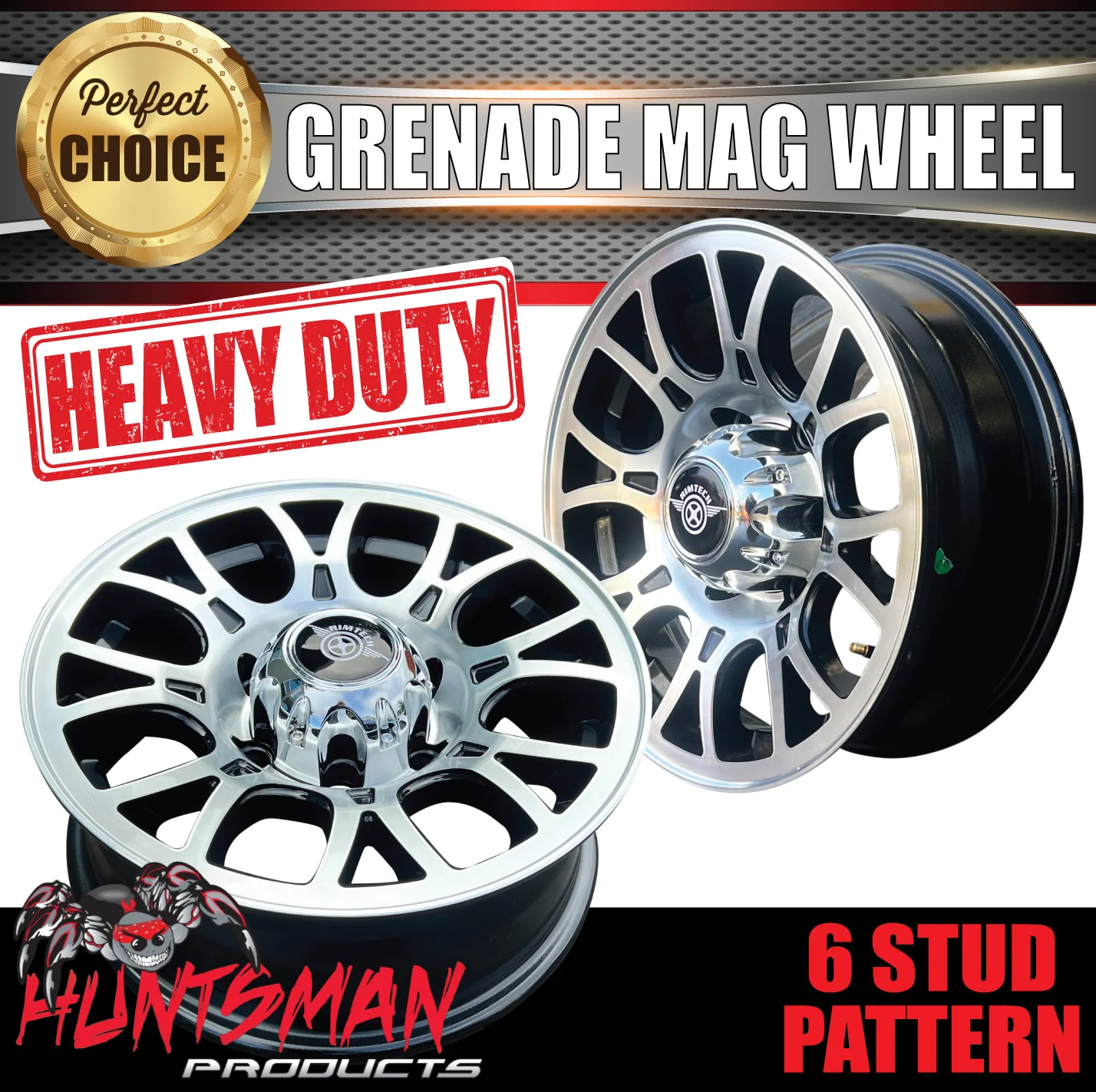 15" 6 Stud Grenade Caravan Trailer Alloy Wheel Rim & 235/75R15 Roadcruza RA1100 All Terrain Tyre 235 75 15 - Image 9