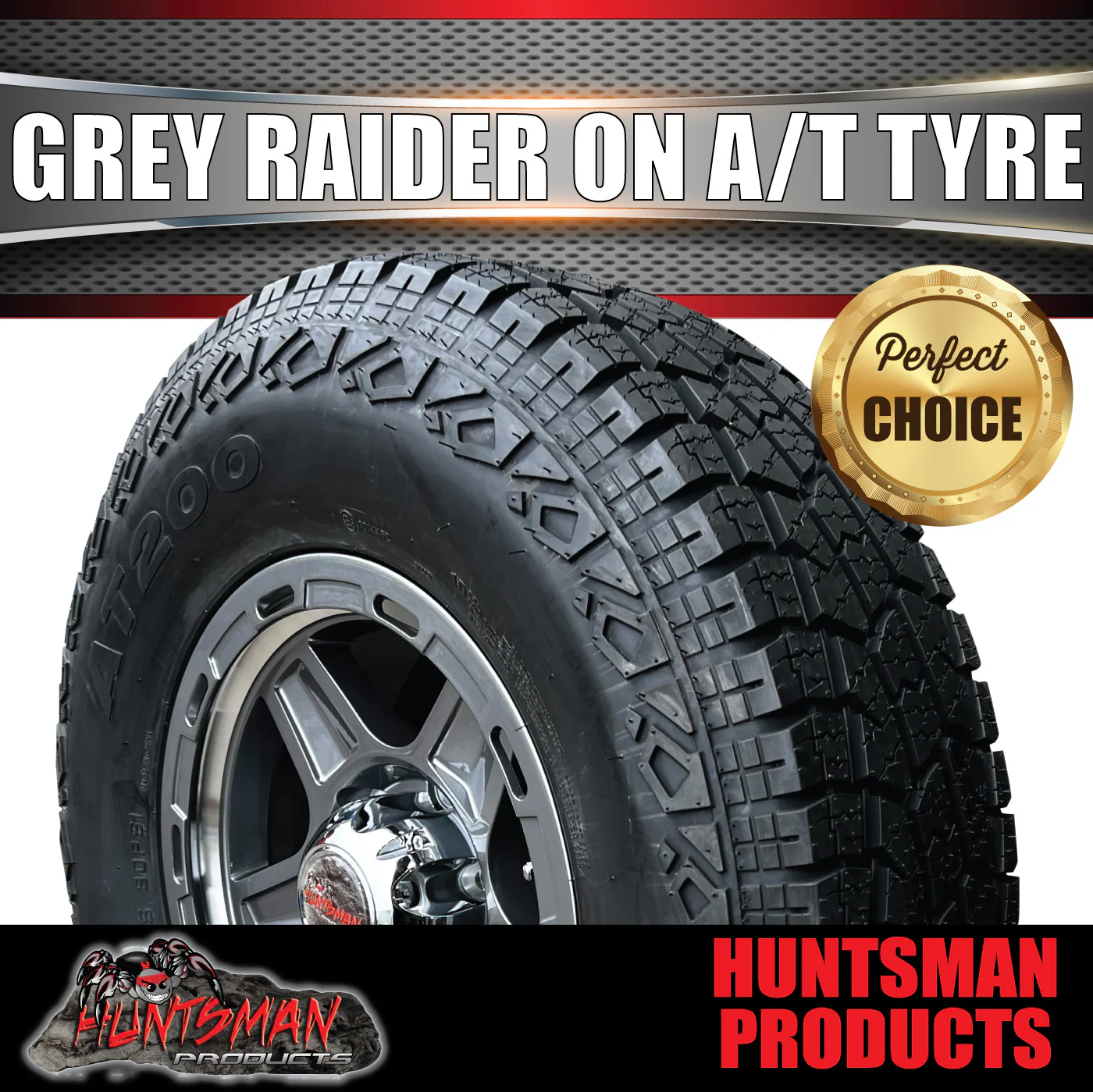 15" 6 Stud Gunmetal Grey Raider Mag & 235/75R15 LT Tyre. 235 75 15 - Image 4