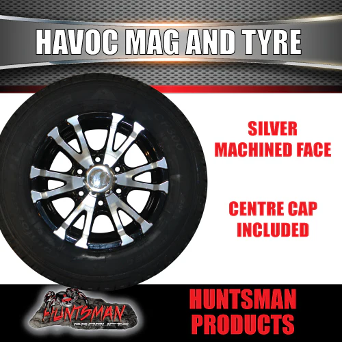 15" 6 Stud Trailer Caravan Havoc Alloy Rim & 195R15C Tyre. 195 15 - Image 3