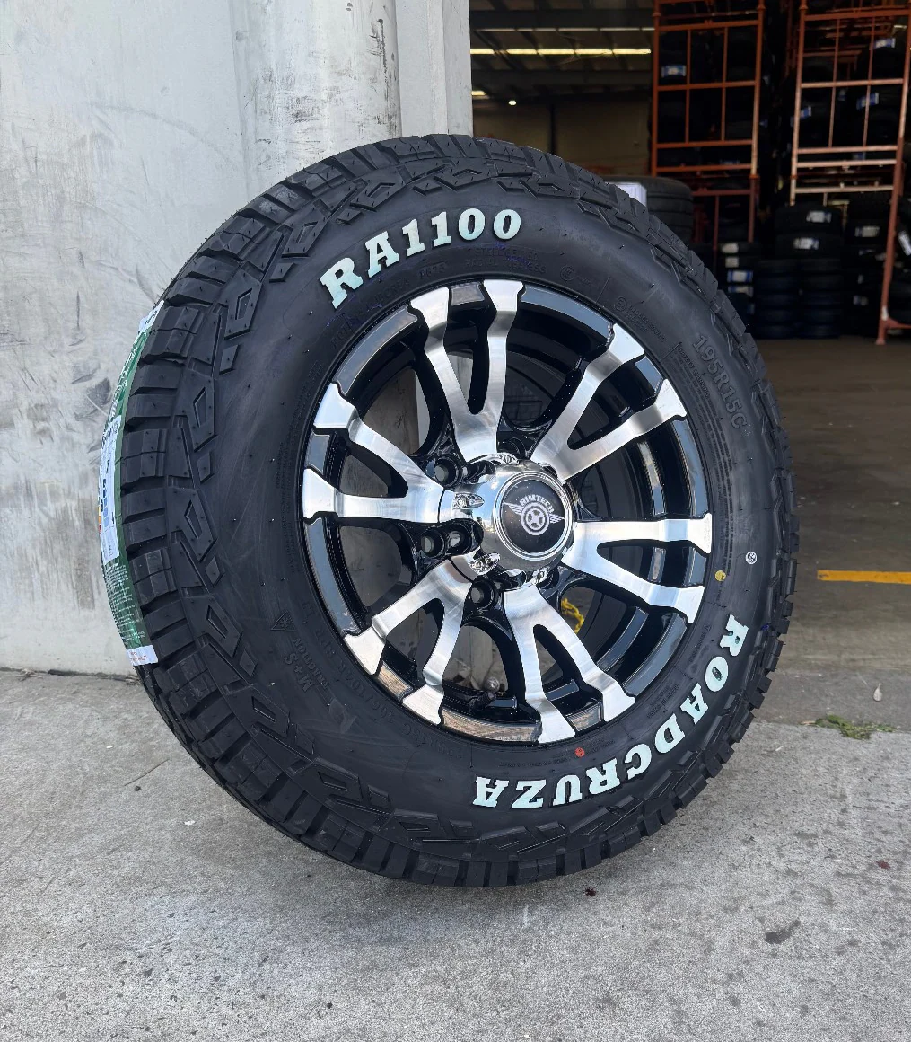 15" 6 Stud Havoc Caravan Trailer Alloy Wheel Rim & 195R15C LT Roadcruza RA1100 All Terrain Tyre 195 15 - Image 3