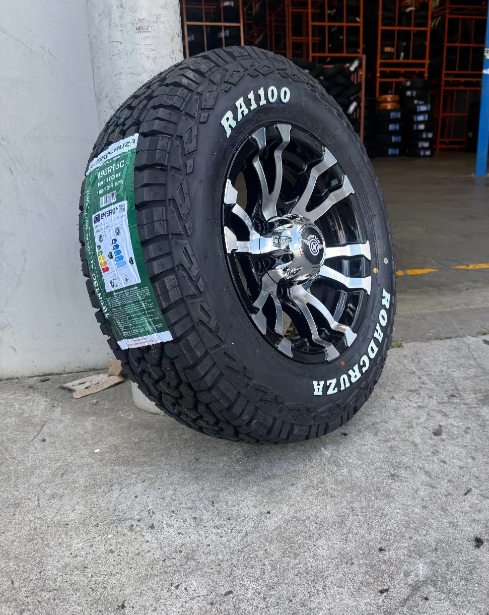 15" 6 Stud Havoc Caravan Trailer Alloy Wheel Rim & 195R15C LT Roadcruza RA1100 All Terrain Tyre 195 15 - Image 5