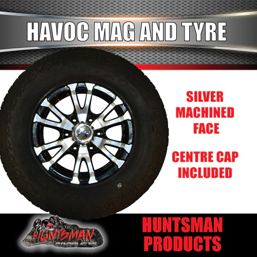 15" 6 Stud Trailer Caravan Havoc Alloy Rim & 235/75R15 LT 10 PLY Tyre. 235 75 15 - Image 2