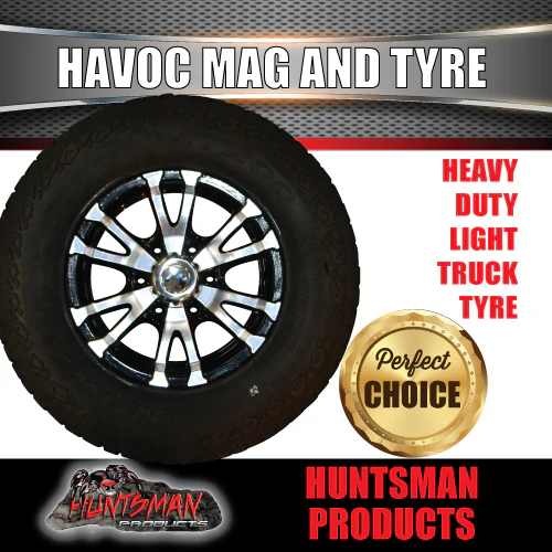 15" 6 Stud Trailer Caravan Havoc Alloy Rim & 235/75R15 LT 10 PLY Tyre. 235 75 15 - Image 3
