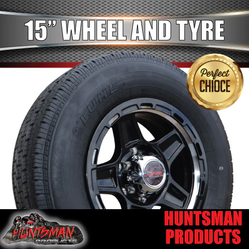 15" Trailer Caravan 6 Stud Raider Mag Rim & 195R15C Tyre. 195 15-1 - Image 3