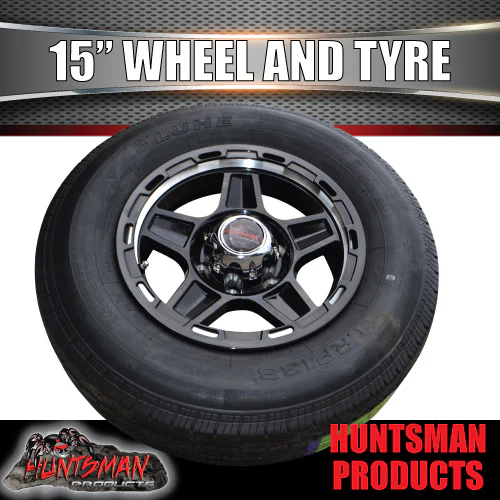 15" Trailer Caravan 6 Stud Raider Mag Rim & 195R15C Tyre. 195 15-1 - Image 4