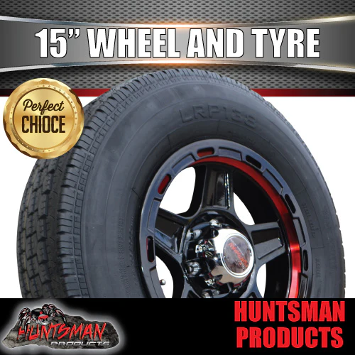 15" Trailer Caravan 6 Stud Raider Mag & 225/70R15C Tyre. 225 70 15 - Image 2