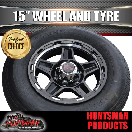 15" Trailer Caravan 6 Stud Raider Mag & 225/70R15C Tyre. 225 70 15 - Image 2