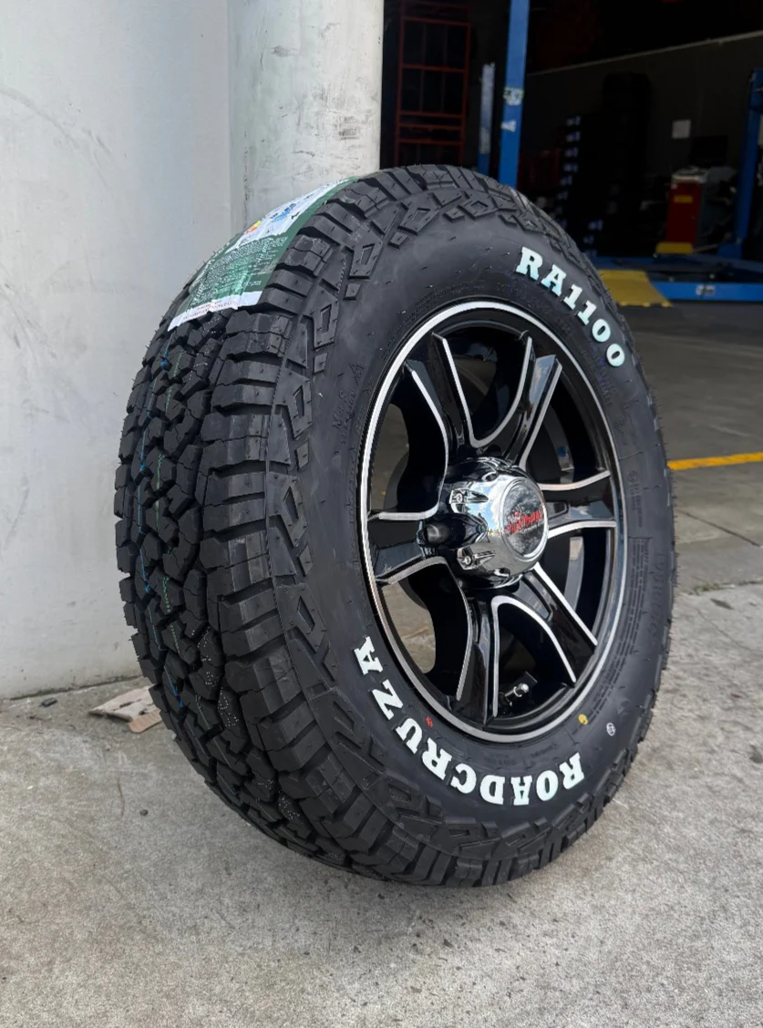 15" 6 Stud Stealth Caravan Trailer Alloy Wheel Rim & 195R15C LT Roadcruza RA1100 All Terrain Tyre 195 15 - Image 3