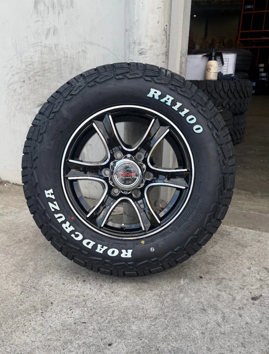 15" 6 Stud Stealth Caravan Trailer Alloy Wheel Rim & 195R15C LT Roadcruza RA1100 All Terrain Tyre 195 15 - Image 4