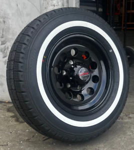 15" 6 Stud Trailer Caravan Baby Mongrel Mag Wheel & 205/70R15C Whitewall Tyre - Image 2