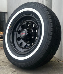 15" 6 Stud Trailer Caravan Baby Mongrel Mag Wheel & 205/70R15C Whitewall Tyre - Image 3