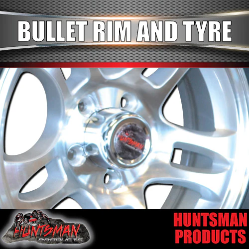15" Trailer Caravan Ford Pattern Bullet Alloy Rim & 225/70R15C Tyre. 225 70 15 - Image 3