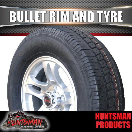 15" Trailer Caravan Ford Pattern Bullet Alloy Rim & 225/70R15C Tyre. 225 70 15 - Image 5