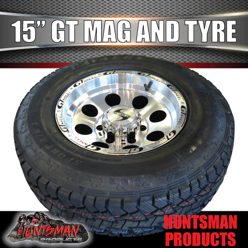 15" GT 6 Stud 15x8" Mag Wheel & 235/75R15 L/T 10 Ply Tyre. 235 75 15 - Image 4