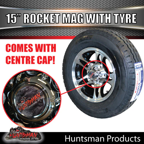15" Trailer Caravan Rocket Alloy Rim Suit Ford & 225/70R15C Tyre. 225 70 15 - Image 3