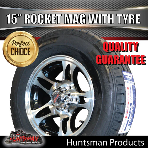 15" Trailer Caravan Rocket Alloy Rim Suit Ford & 225/70R15C Tyre. 225 70 15 - Image 4