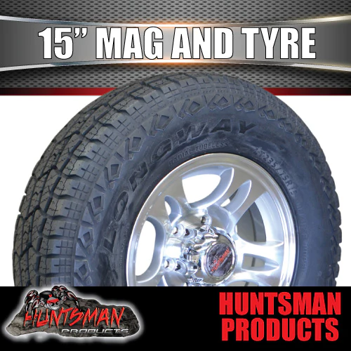 15" Trailer Caravan 6 Stud Bullet Alloy Wheel & 235/75R15 LT 10 Ply Tyre. 235 75 15 - Image 3