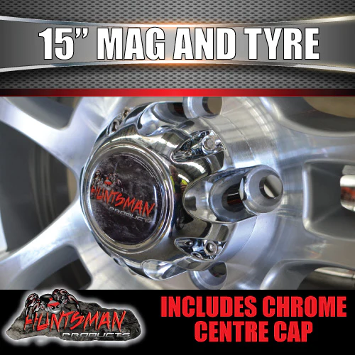 15" Trailer Caravan 6 Stud Bullet Alloy Wheel & 235/75R15 LT 10 Ply Tyre. 235 75 15 - Image 4