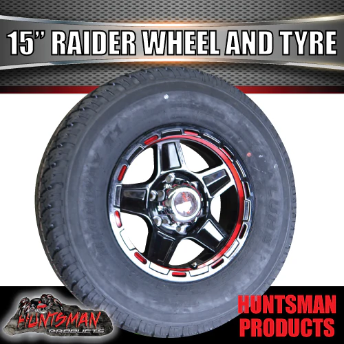 15" Trailer Caravan 6 Stud Raider & 235/75R15 LT Tyre. 235 75 15 - Image 2