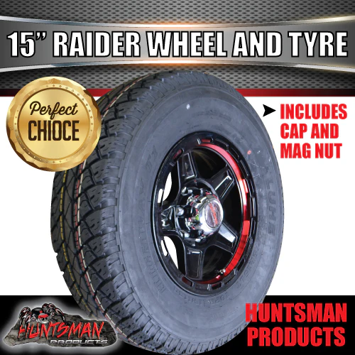 15" Trailer Caravan 6 Stud Raider & 235/75R15 LT Tyre. 235 75 15 - Image 3