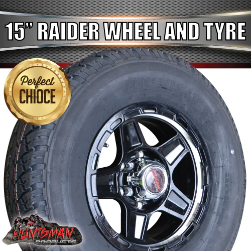 15" Trailer Caravan 6 Stud Raider Mag & 235/75R15 LT Tyre. 235 75 15 - Image 4
