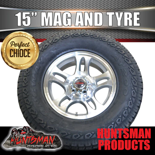15" Trailer Caravan Ford pattern Bullet Alloy Wheel & 235/75R15 LT 10 Ply Tyre. 235 75 15 - Image 3