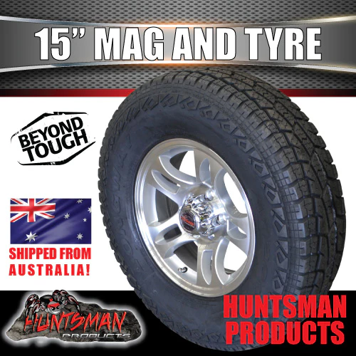 15" Trailer Caravan Ford pattern Bullet Alloy Wheel & 235/75R15 LT 10 Ply Tyre. 235 75 15 - Image 4