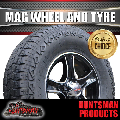 15" Trailer Caravan Stealth Alloy Mag Rim & 235/75R15 LT 10 Ply Tyre Suits Ford pattern. 235 75 15 - Image 6