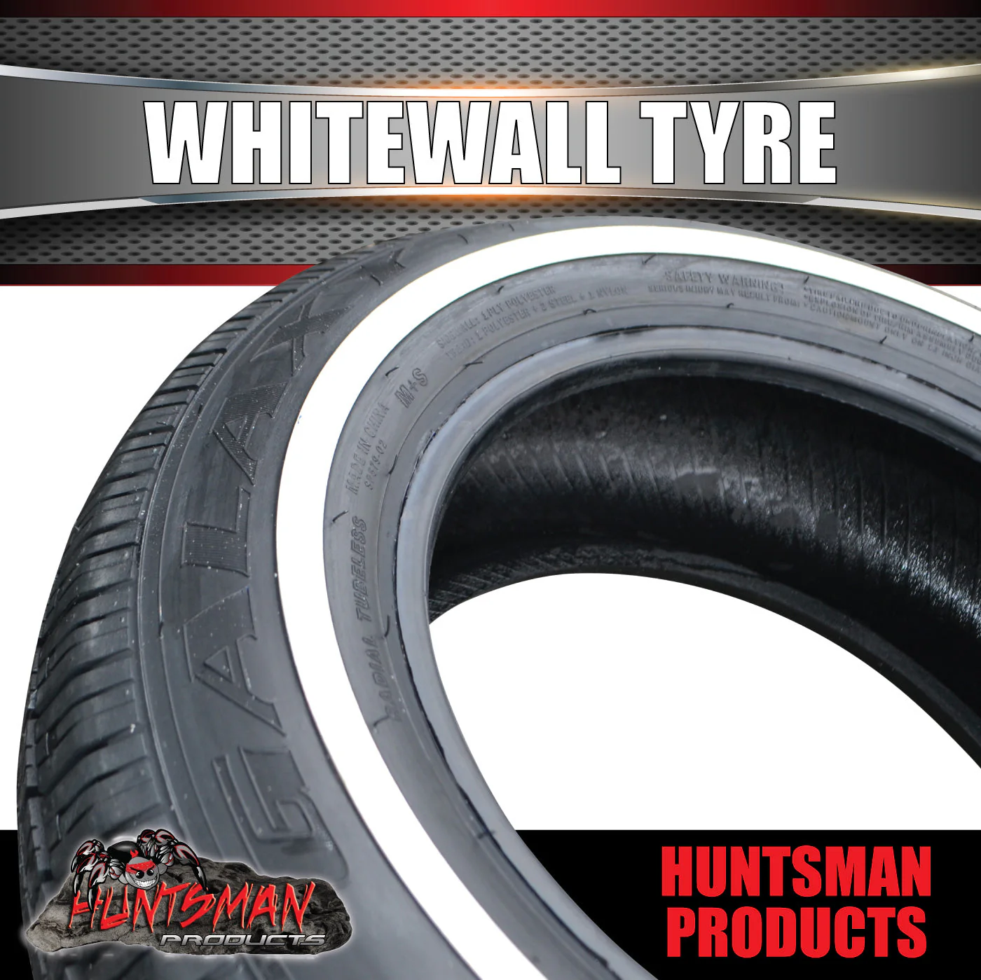 195/65R15 15" Whitewall Galaxy F1 Tyre 18mm Line.  91S White Wall Tire 195 65 15 - Image 2