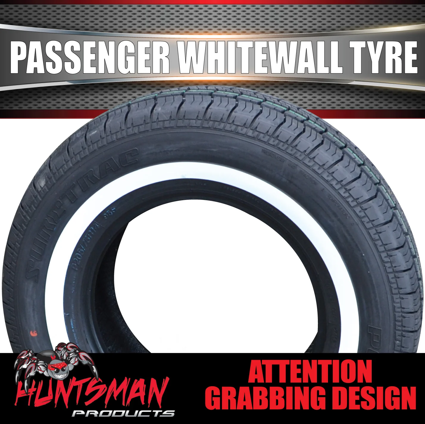 15" Whitewall 215/70R15 Suretrac Tyre 97s. 28mm White Line 215 70 15 - Image 5