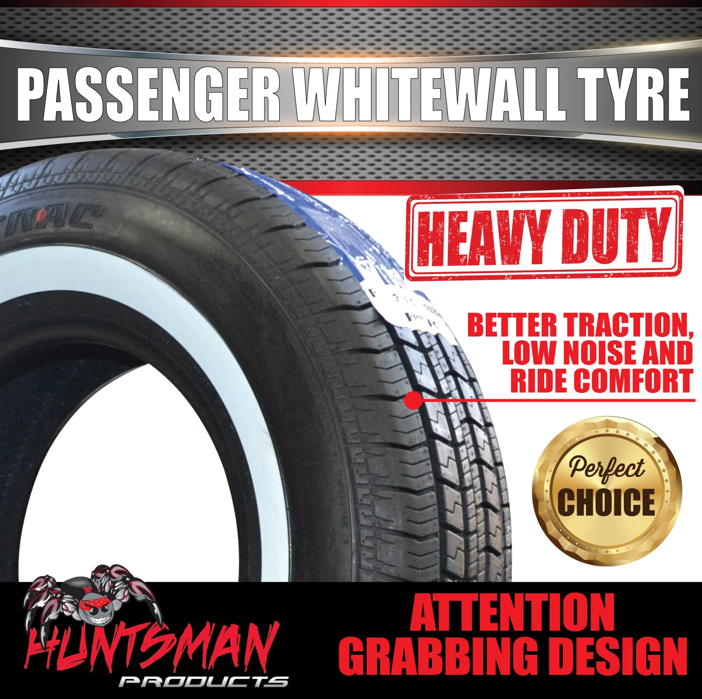 15" Whitewall 225/70R15 Suretrac Sierra Tyre 100S. 35mm Line 225 70 15 - Image 6