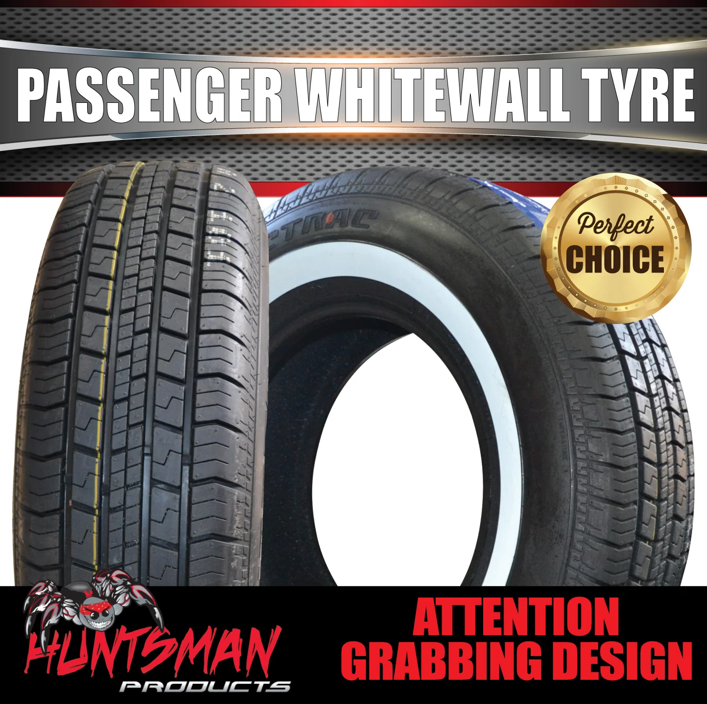 15" Whitewall 225/75R15 Suretrac Tyre 102S. 37mm White Line 225 75 15 - Image 3