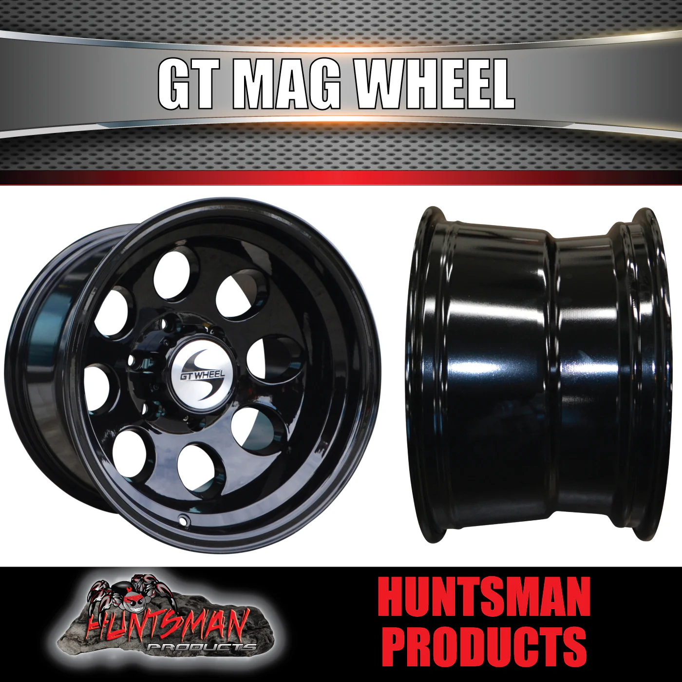 15X10 -44 Black GT Alloy Mag Wheel Rim 4x4 4WD 6/139.7 PCD. Fits Patrol Landcruiser - Image 3